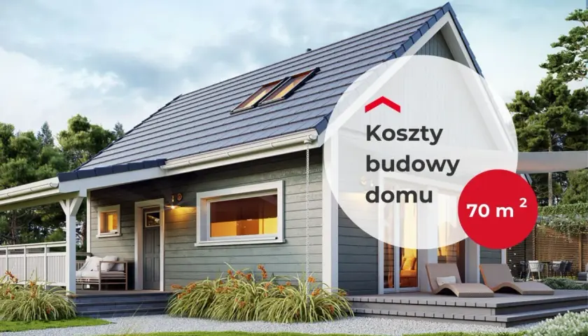 Szukasz informacji o koszt budowy domu 70m2 pod klucz? Zobacz ten nowoczesny dom z tarasem.