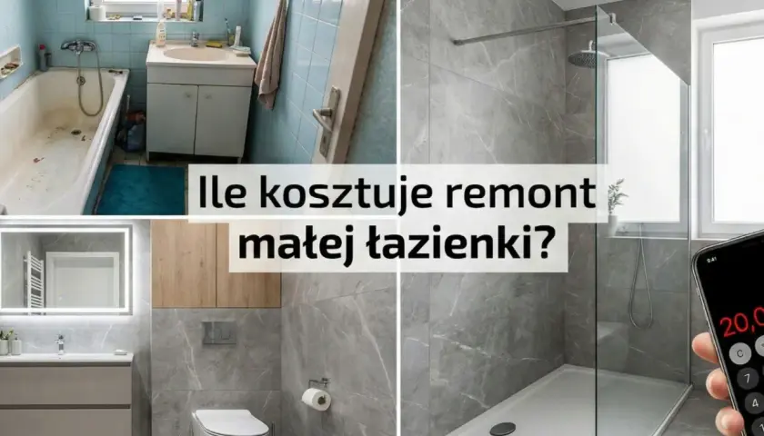 Przed i po remoncie łazienki 5m2. Sprawdź, ile kosztuje robocizna i materiały, by uzyskać nowoczesny wygląd.
