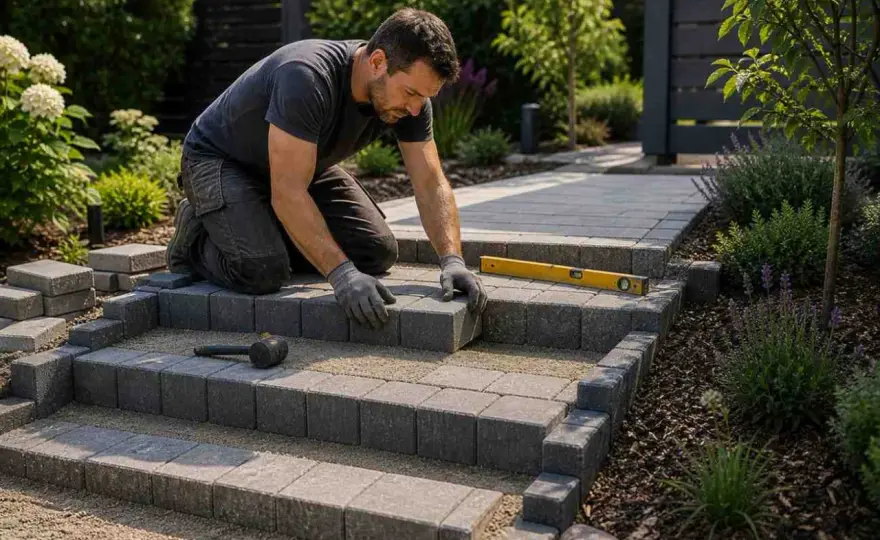 Układanie kostki brukowej na betonie - kiedy ma sens?